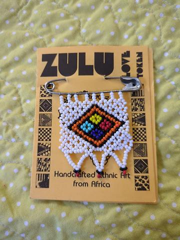 Seed bead brooch