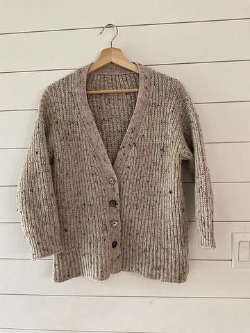 Lastlong  Cardigan in Hedgehog Tweedy