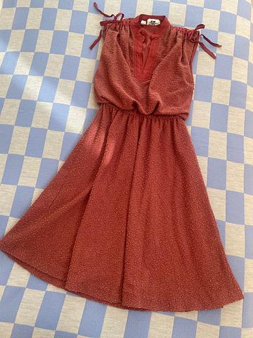 1970s rust colored dress
