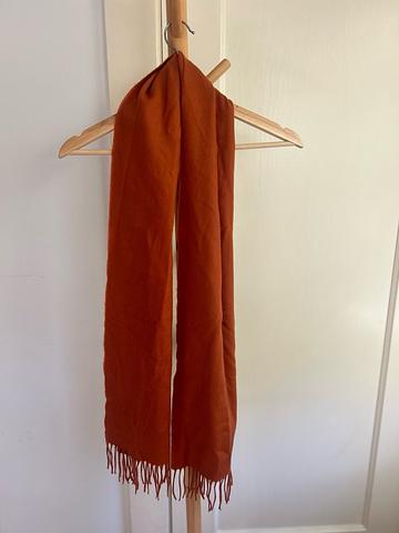 100% Cashmere Burnt Orange Scarf