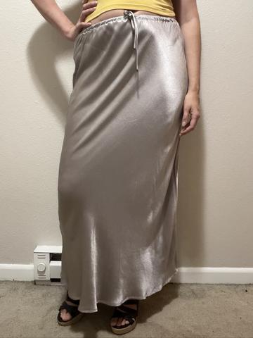 Viscose Satin Maxi Skirt