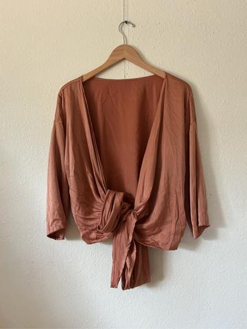 Silk Wrap Top