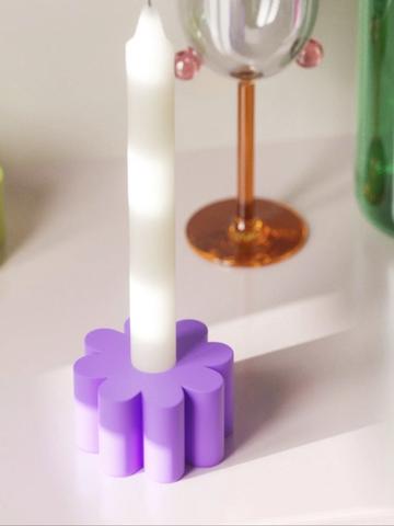 Cement Taper Candle Holder Set