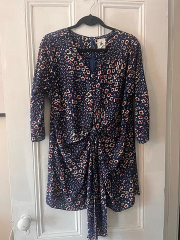 Blue Leopard Mini Dress