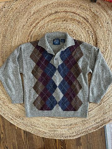 Wool and Silk Blend Collar Sweater