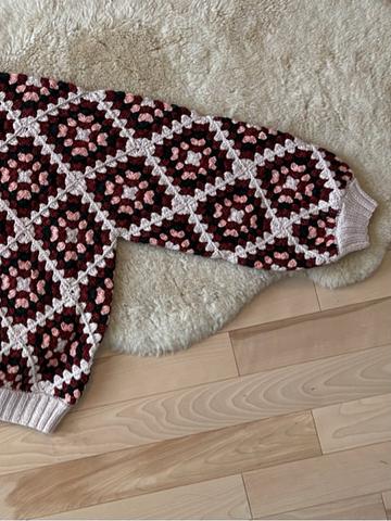Granny square crochet sweater