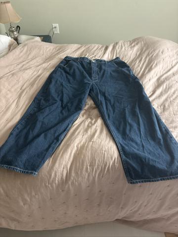Lace back jeans