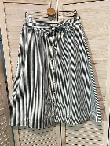 Button Front Midi Skirt