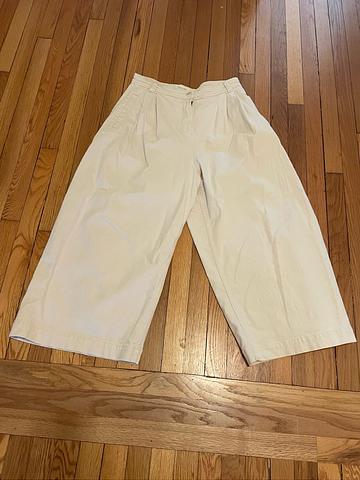 white denim trousers