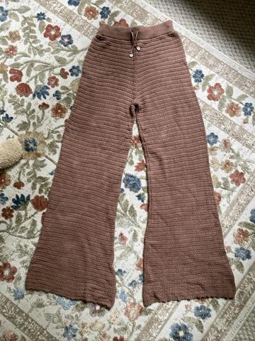 Brown knit pants