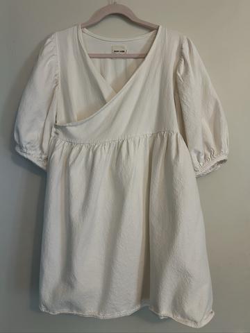 Wrap Day Dress Mini in Salt