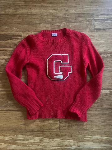 G cheerleader sweater