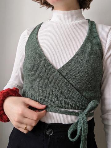 Handknit wrap tank