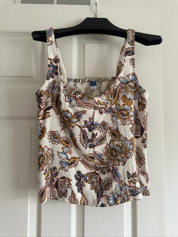 Old navy linen blend sweetheart tank