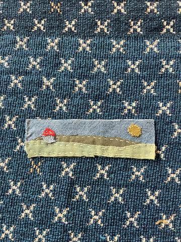 Hand stitched landscape patch