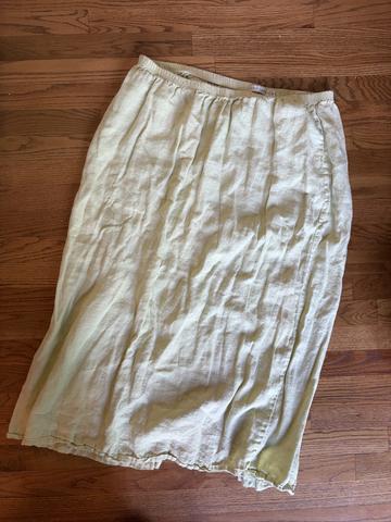 Yellow Linen Skirt