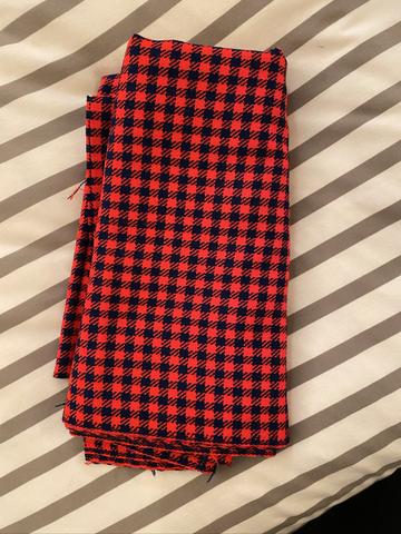 Deadstock wool houndstooth fabric