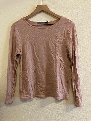 pink pointelle shirt