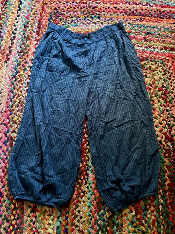 Blue Barrel Check Pants