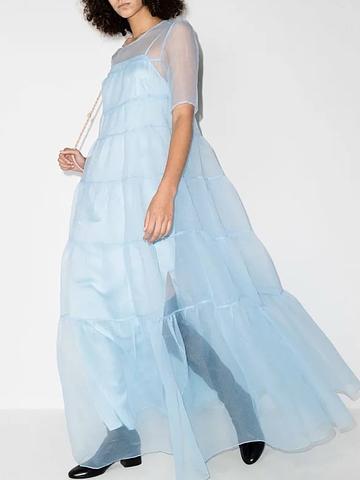 Hyacinth Organza Tiered Maxi Dress