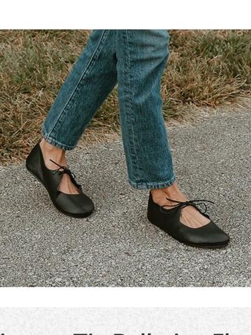Vintage Tie Ballerina Flats