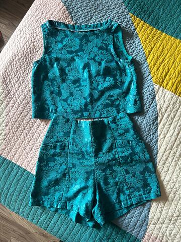 Brocade short set