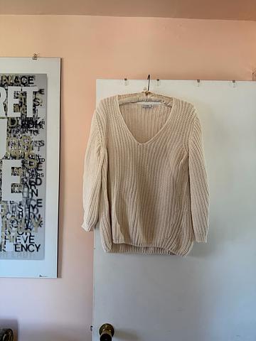 v-neck cotton sweater