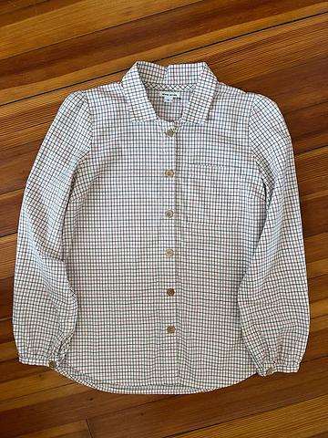Window check button up shirt