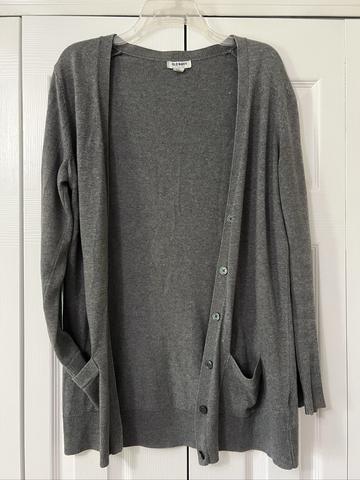 lightweight gray cardigan