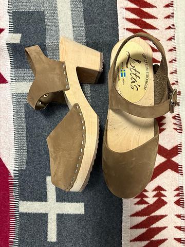 Highwood Brown Suede Clogs