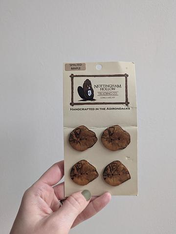 Spalted Maple Wooden Buttons
