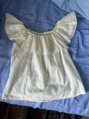 Off the shoulder eyelet blouse