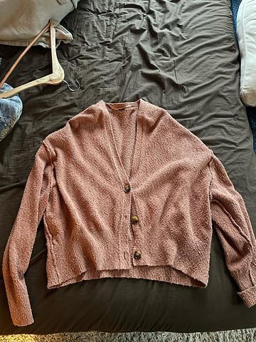 Drop shoulder cardigan