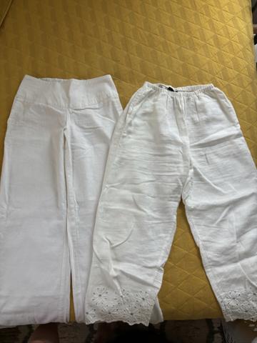 Two White Linen Pants