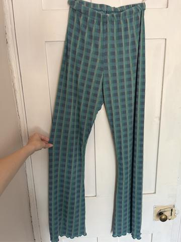 Mesh Check Pants