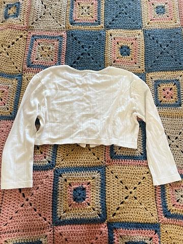 Cropped cardigan (pointelle)