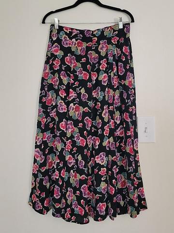 floral midi skirt