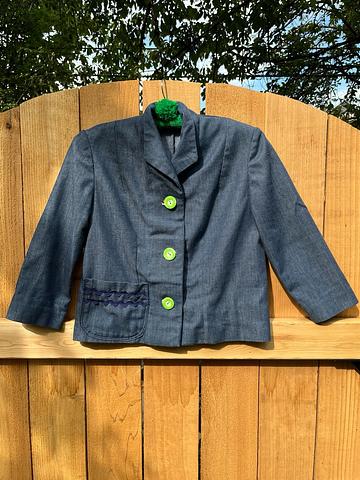 60s navy suit jacket