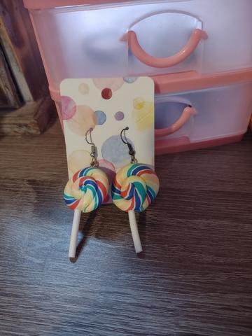Rainbow Lollipop Earrings