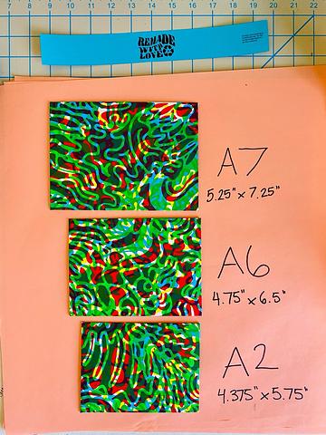 Fashion mag mail art (set of 6, A2)