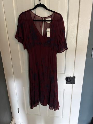 Embroidered sheer dress