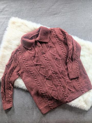 Hand Knit Cable Sweater