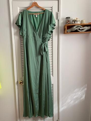 Satin Wrap Dress