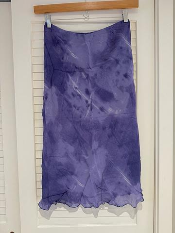 Y2K Lavender Ombré Ruffle Skirt