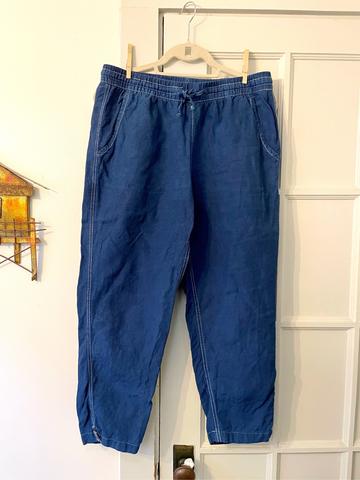 Indigo Dyed Linen Pants