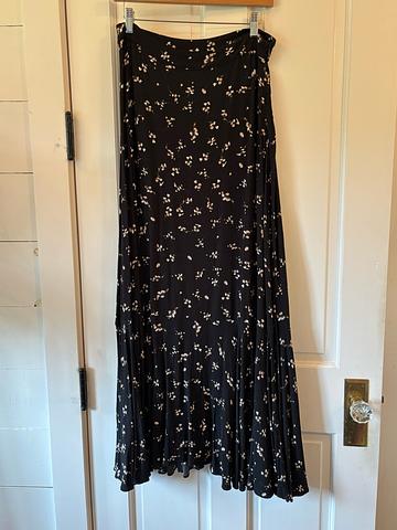 Black Floral Maxi Skirt