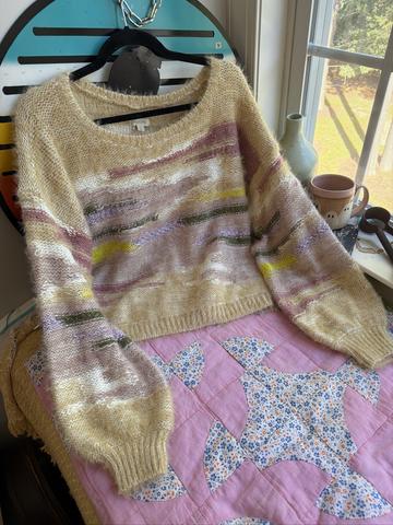 Boat Neck Cropped Sweater