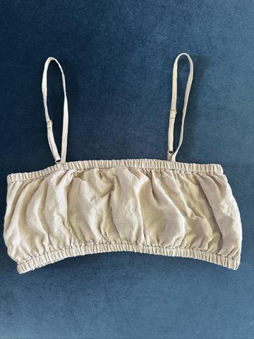 linen crop top bralette