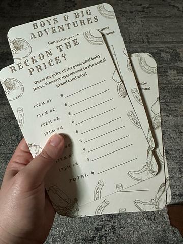 Western Theme Baby Shower Games