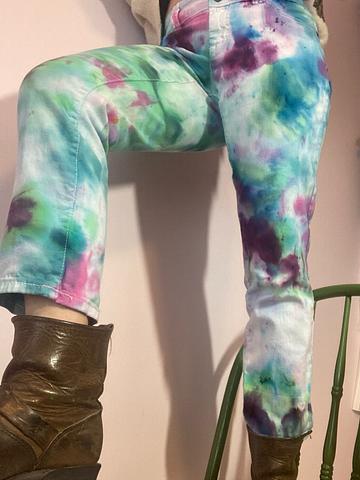 Tie dye jeans